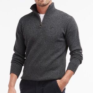 NEW Barbour Men’s Lambswool Half Zip Sweater